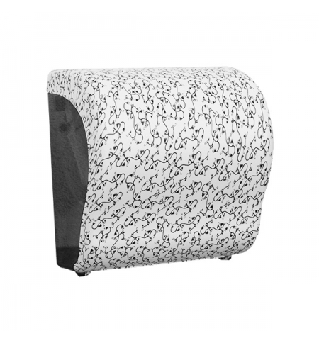 фото: Диспенсер для полотенец в рулонах Merida Unique Lux Cut Charming Line Matt Maxi CUH307, матовый с ри