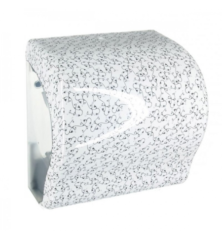 фото: Диспенсер для полотенец в рулонах Merida Unique Lux Cut Charming Line Spark Maxi CUH357, глянцевый с