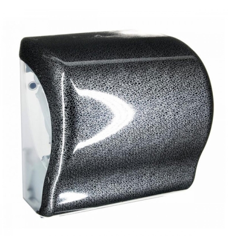 фото: Диспенсер для полотенец в рулонах Merida Unique Lux Cut Glamour Black Line Spark Maxi CUH369, глянце