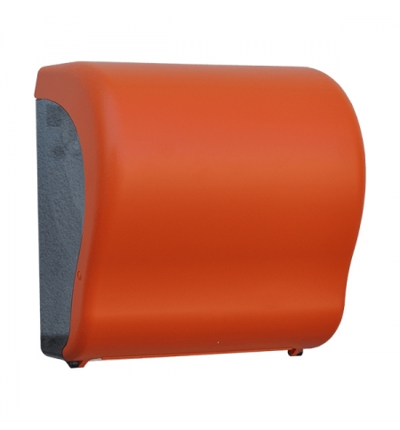 фото: Диспенсер для полотенец в рулонах Merida Unique Lux Cut Orange Line Matt Maxi CUO301, матовый оранже