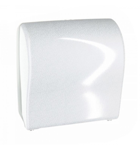 фото: Диспенсер для полотенец в рулонах Merida Unique Solid Cut Glamour White Line Spark Maxi CUH368, глян