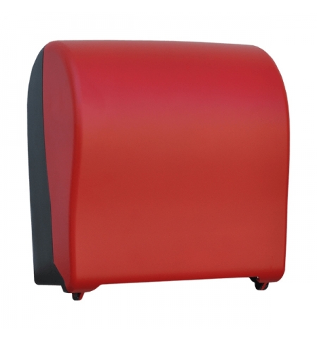 фото: Диспенсер для полотенец в рулонах Merida Unique Solid Cut Red Line Matt Maxi CUR302, матовый красный