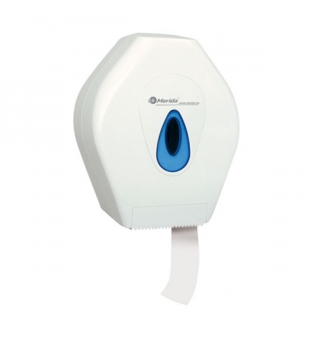 фото: Диспенсер для туалетной бумаги в рулонах Merida Top Mini BTN201, белый/синий