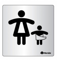 Дверная табличка Merida Standart Комната матери и ребёнка, 100х100мм, алюминий/скотч, ИТ010