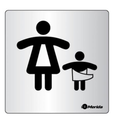 фото: Дверная табличка Merida Standart Комната матери и ребёнка, 100х100мм, алюминий/скотч, ИТ010