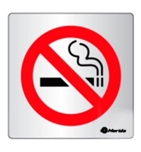 фото: Дверная табличка Merida Standart Не курить, 100х100мм, алюминий/скотч, ИТ006