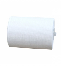 фото: Бумажные полотенца Merida Optimum Automatic Mini БПАО401, в рулоне, белые, 100м, 1 слой, 11 рулонов