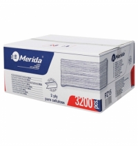 фото: Бумажные полотенца Merida V-Top 3200 PZ15, листовые, белые, 160шт, 2 слоя, 20 пачек