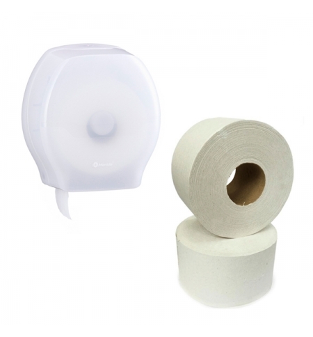 фото: Диспенсер для туалетной бумаги в рулонах Merida туалтенаая бумага, ТБT202, 2шт, KH_BHB101_ТБT202