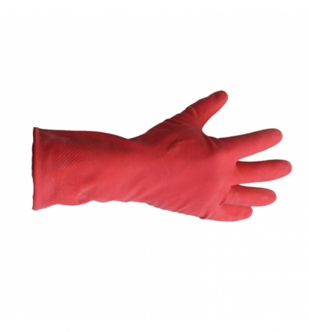 фото: Перчатки резиновые Merida р.L, красные, с хлопковым напылением