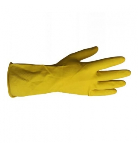 фото: Перчатки резиновые Merida р.M, желтые, с хлопковым напылением