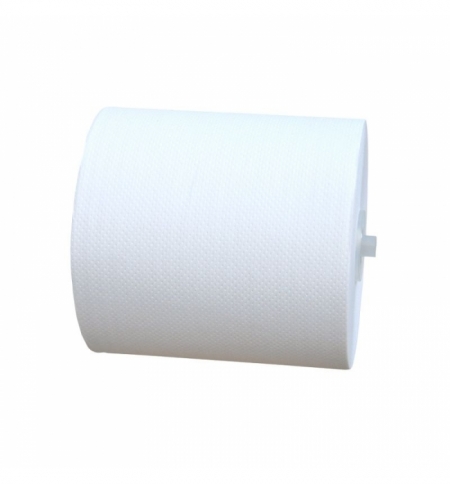 фото: Бумажные полотенца Merida Top Automatic Maxi BP4401, в рулоне, 2 слоя, белые, 200м, 6шт/уп
