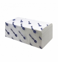 Бумажные полотенца листовые Merida V-Top+4000 BP1402, листовые, белые, V-сложения, 2 слоя, 200 листо